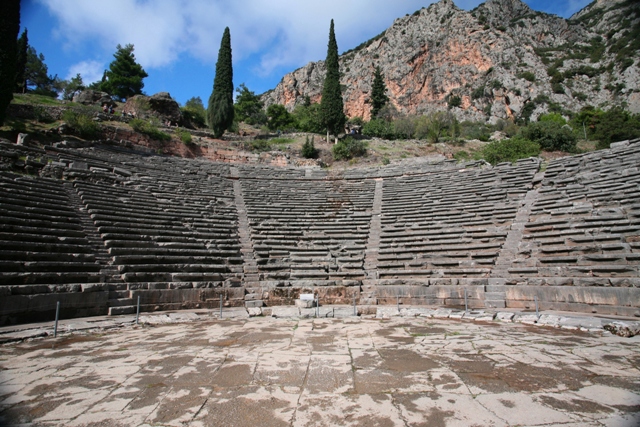 Delphi archaeological site - The Theatre could hold 4,500 spectators
